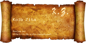 Kolb Zita névjegykártya